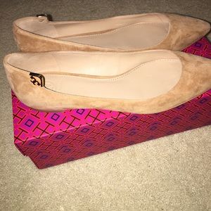 New!! Tory Burch  Elizabeth Flat Royal Suede